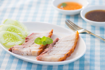 Poster - Siu Yuk - Chinese roasted pork served with soy and hoisin sauce.