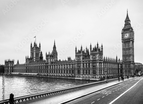 Obraz w ramie The Big Ben and the house pf parliament, London, UK.