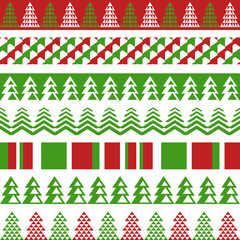 Wall Mural - Seamless Christmas borders