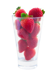 Wall Mural - glass of strawberry