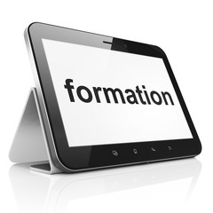 Sticker - Education concept: Formation on tablet pc computer