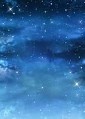 Wall Mural - beautiful nightly sky with stars