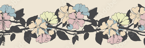 Naklejka na kafelki Floral Pattern