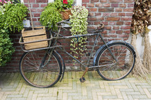 Old Bike With Wooden Box