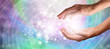 Beautiful healing hands website header