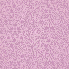 Vector Seamless Floral Pink Damask Pattern