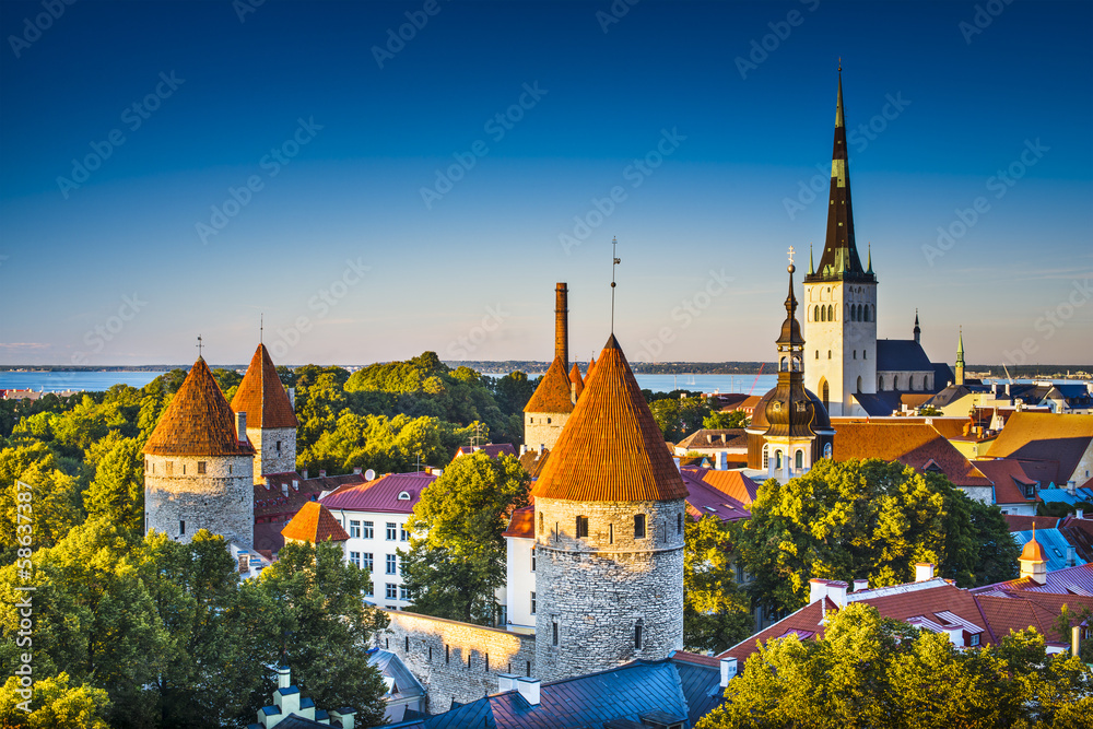 Obraz na płótnie Tallinn Estonia w salonie
