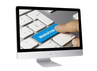 Sticker - Webshop. Modern computer