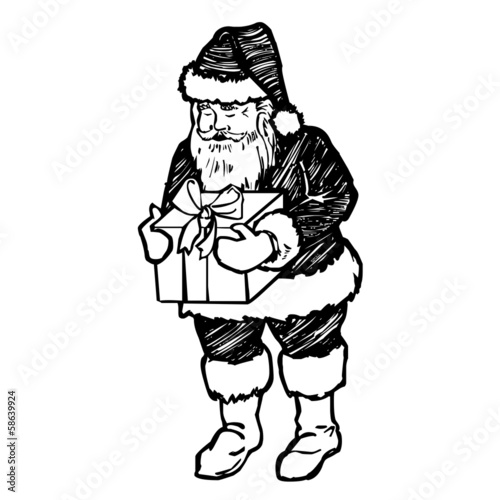 Weihnachten Weihnachtsmann Silhouette Vektor Stock-Vektorgrafik | Adobe