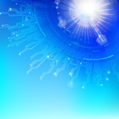 Poster - Sun of circuit board.