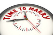 © waldemarus - Time to marry (Время жениться). Часы с надписью