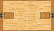 Realistic Vector Basketball Court