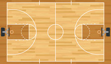 Realistic Vector Basketball Court