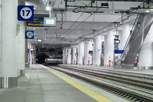 Empty Modern Indoor Train Station