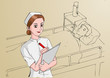 Illustration of woman as a professional, nurse