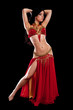 Belly Dancer in Red Costume