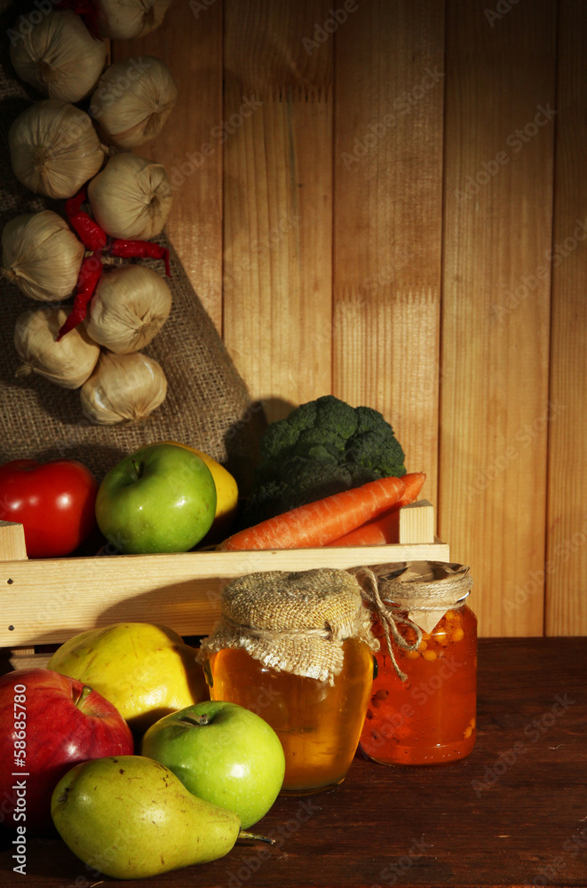 Composition of different fruits and vegetables