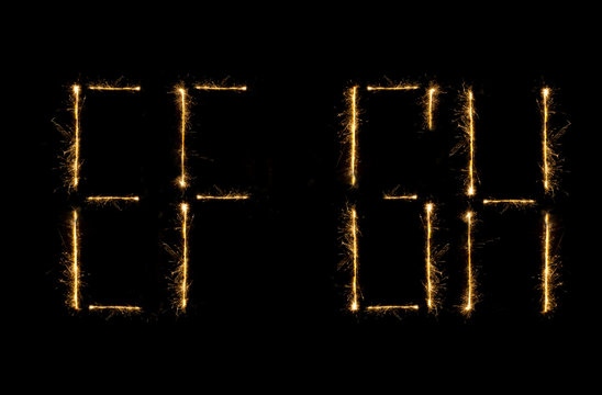 Shiny alphabet isolated on black
