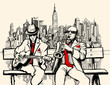 two jazz men playing in New York