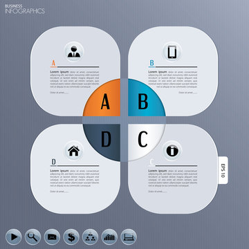 Vector template for business concepts with icons