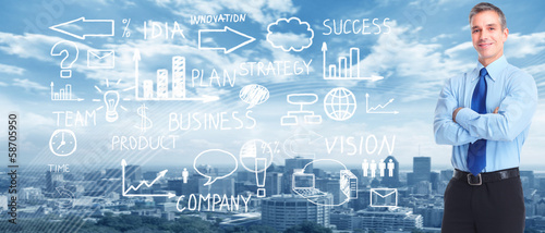 Tapeta ścienna na wymiar Business background.