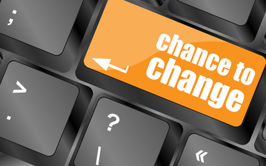 Poster - chance to change key on keyboard showing business success