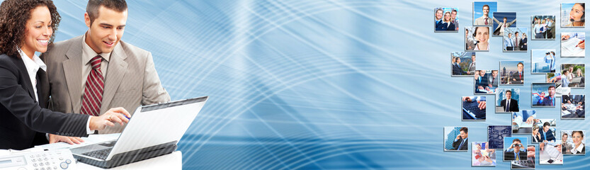 Aufkleber - Business collage background.