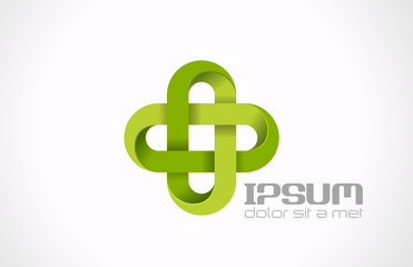 Poster - Logo Pharmacy Green cross. Hospital clinic medicine vector