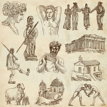 Traveling: GREECE, Part 3 - Collection Of An Hand Drawings.