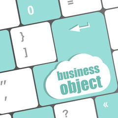 Poster - business object - social concepts on computer keyboard