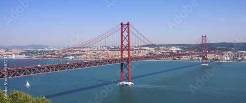 Naklejka - mata magnetyczna na lodówkę Lissabon Bruecke - Lisbon bridge 05