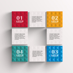 Aufkleber - Abstract paper infographic