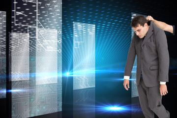 Poster - Composite image of businessman hanging