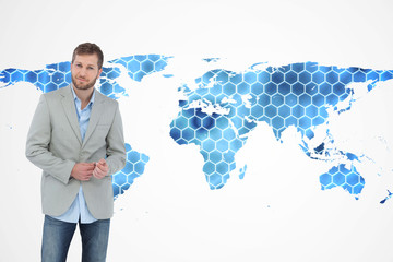Poster - Composite image of suave man in a blazer