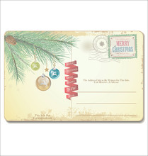 Vintage Christmas Postcard And Stamps