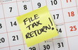 Reminder to File Tax Return on a calendar