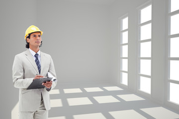 Aufkleber - Composite image of architect taking notes