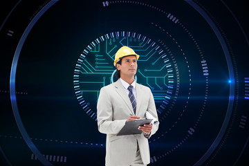 Aufkleber - Composite image of architect taking notes