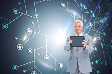 Poster - Composite image of boss showing a touch pad screen