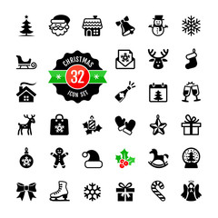 Wall Mural - christmas icons set. vector