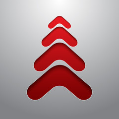 Red techno 3d christmas tree