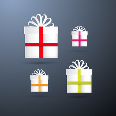 Sticker - Vector Present Boxes Set