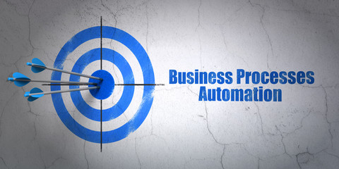 Wall Mural - Finance concept: target and Business Processes Automation