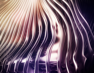 Poster - Abstract metal silver stripes art background 