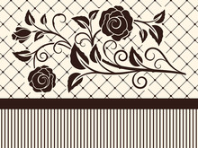 Abstract Brown Rose Shape Vintage Background.