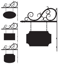 Wrought Iron Signs For Old-fashioned Design