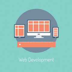 Poster - Web development illustration concept