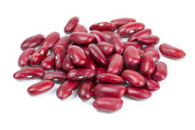 Dried Red Beans Isolated On White Background