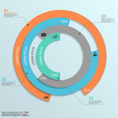 Aufkleber - Abstract paper infographic