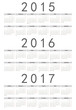 © julvil - Simple russian 2015, 2016, 2017 year vector calendar